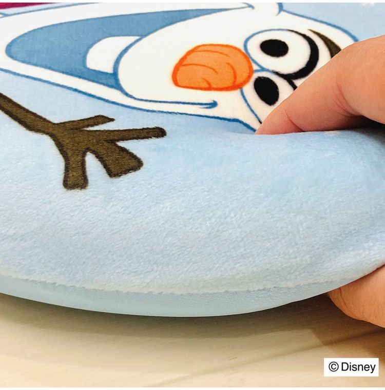 冷感シートクッション アナと雪の女王 円形 クッション マイクロ生地 ふんわり 通年使用可 接触冷感シリーズ ディズニー かわいい おしゃれ プレゼント ギフト 座布団 アナ エルサ オラフ(代引不可)