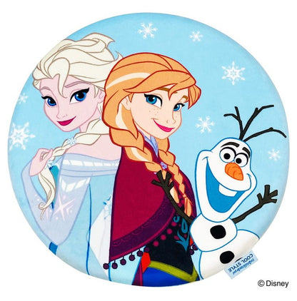冷感シートクッション アナと雪の女王 円形 クッション マイクロ生地 ふんわり 通年使用可 接触冷感シリーズ ディズニー かわいい おしゃれ プレゼント ギフト 座布団 アナ エルサ オラフ(代引不可)