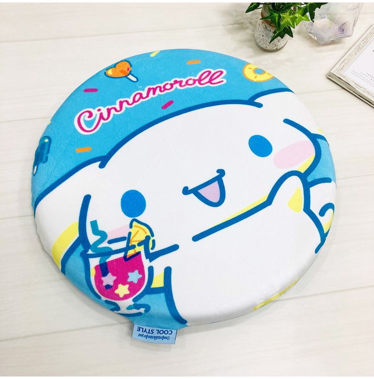 冷感シートクッション シナモロール 円形 クッション マイクロ生地 ふんわり 通年使用可 接触冷感シリーズ サンリオキャラクターズ sanrio かわいい おしゃれ プレゼント ギフト 座布団 キャラクター(代引不可)
