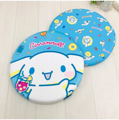 冷感シートクッション シナモロール 円形 クッション マイクロ生地 ふんわり 通年使用可 接触冷感シリーズ サンリオキャラクターズ sanrio かわいい おしゃれ プレゼント ギフト 座布団 キャラクター(代引不可)