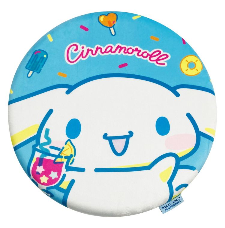 冷感シートクッション シナモロール 円形 クッション マイクロ生地 ふんわり 通年使用可 接触冷感シリーズ サンリオキャラクターズ sanrio かわいい おしゃれ プレゼント ギフト 座布団 キャラクター(代引不可)