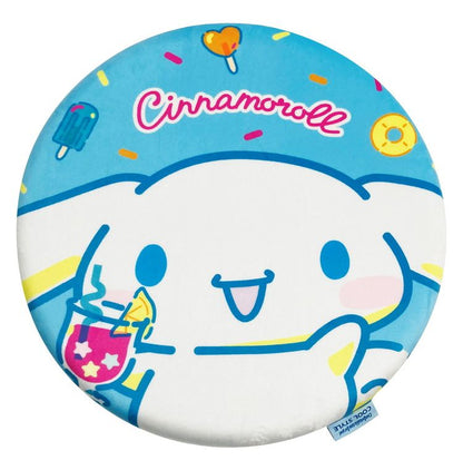 冷感シートクッション シナモロール 円形 クッション マイクロ生地 ふんわり 通年使用可 接触冷感シリーズ サンリオキャラクターズ sanrio かわいい おしゃれ プレゼント ギフト 座布団 キャラクター(代引不可)