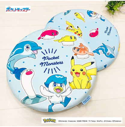 冷感シートクッション ポケモン 円形 クッション マイクロ生地 ふんわり 通年使用可 接触冷感シリーズ pokemon かっこいい おしゃれ プレゼント ギフト 座布団 ピカチュウ(代引不可)