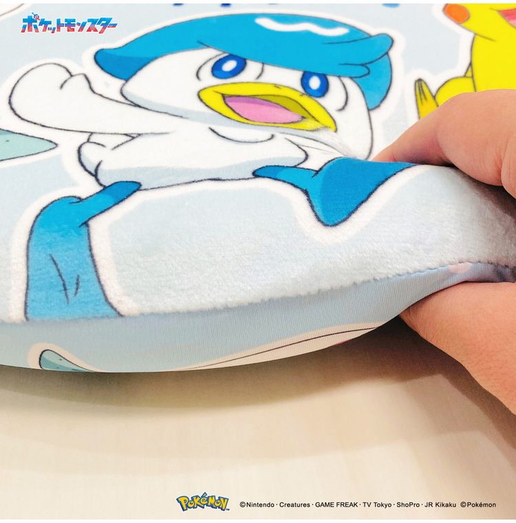 冷感シートクッション ポケモン 円形 クッション マイクロ生地 ふんわり 通年使用可 接触冷感シリーズ pokemon かっこいい おしゃれ プレゼント ギフト 座布団 ピカチュウ(代引不可)