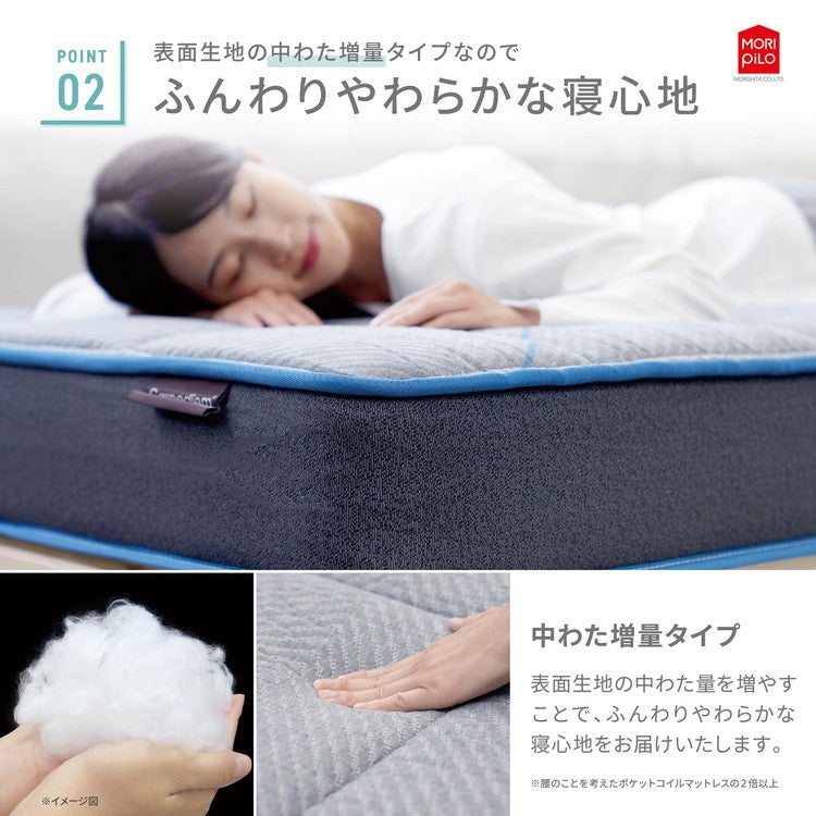 Carpediem カルペディエム ふんわりやわらか コイルスプリングマットレス S ウレタン ウレタンフォーム コイルマットレス スプリング シングル(代引不可)