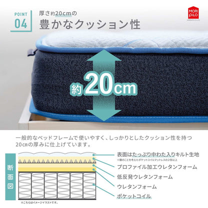 Carpediem カルペディエム ふんわりやわらか コイルスプリングマットレス S ウレタン ウレタンフォーム コイルマットレス スプリング ダブル(代引不可)