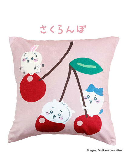 ちいかわ クッションカバー 45×45cm ちいかわ ハチワレ うさぎ モモンガ かわいい 可愛い フルーツ デザイン 果物 柄 カバー単品 プレゼント(代引不可)