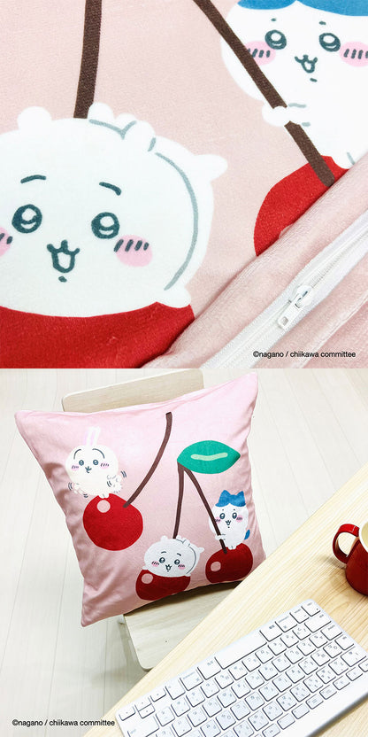 ちいかわ クッションカバー 45×45cm ちいかわ ハチワレ うさぎ モモンガ かわいい 可愛い フルーツ デザイン 果物 柄 カバー単品 プレゼント(代引不可)