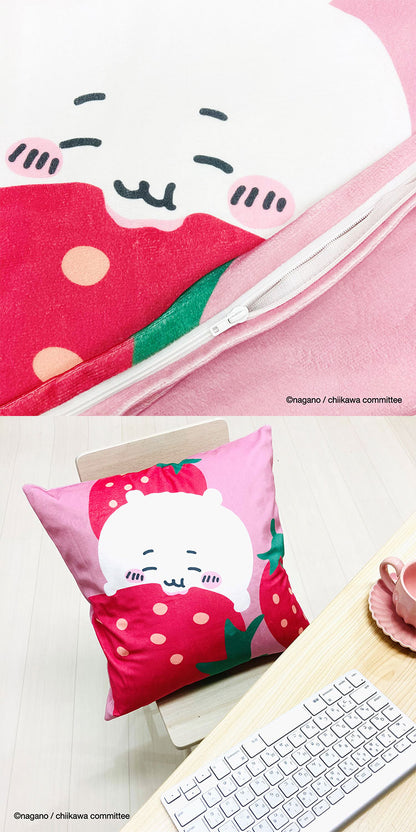 ちいかわ クッションカバー 45×45cm ちいかわ ハチワレ うさぎ モモンガ かわいい 可愛い フルーツ デザイン 果物 柄 カバー単品 プレゼント(代引不可)