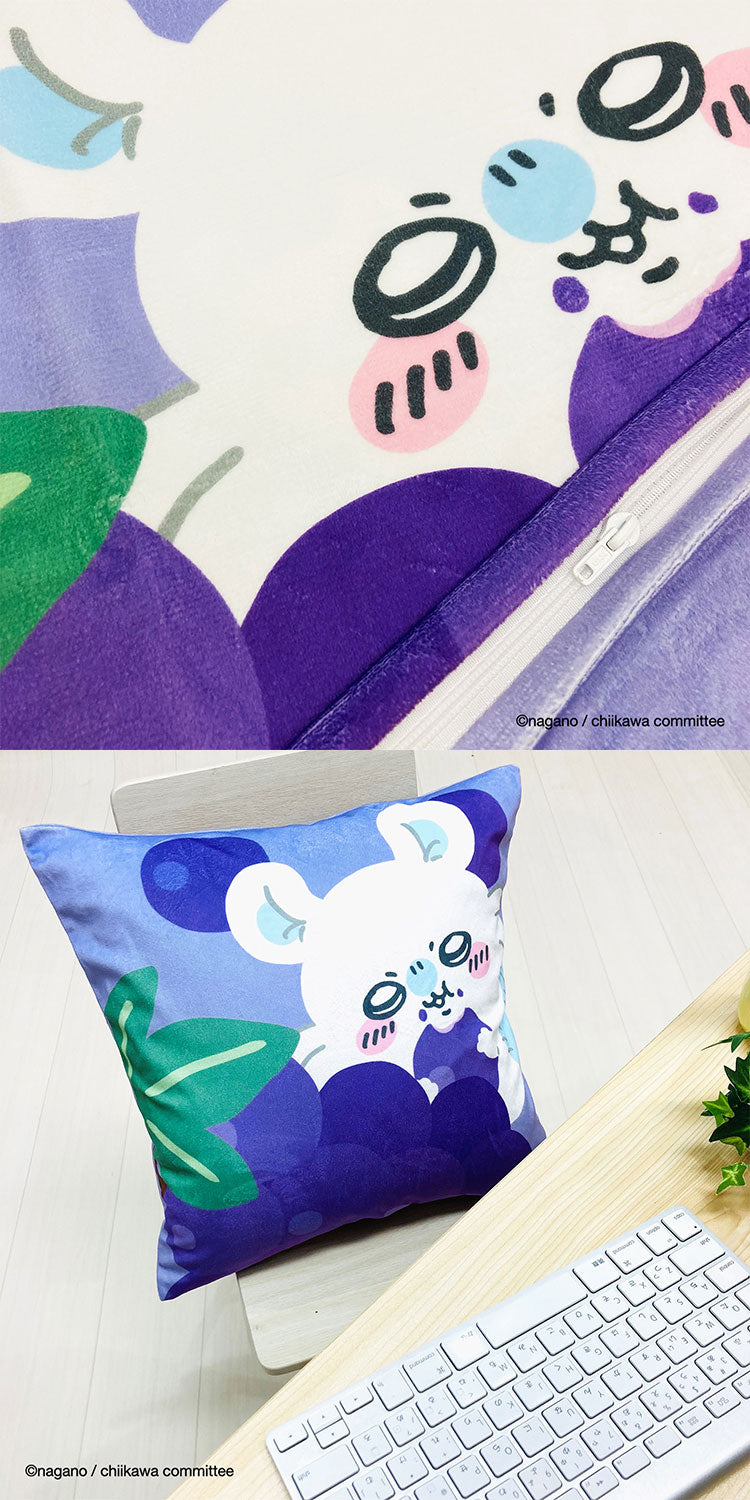 ちいかわ クッションカバー 45×45cm ちいかわ ハチワレ うさぎ モモンガ かわいい 可愛い フルーツ デザイン 果物 柄 カバー単品 プレゼント(代引不可)