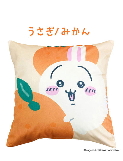 ちいかわ クッションカバー 45×45cm ちいかわ ハチワレ うさぎ モモンガ かわいい 可愛い フルーツ デザイン 果物 柄 カバー単品 プレゼント(代引不可)