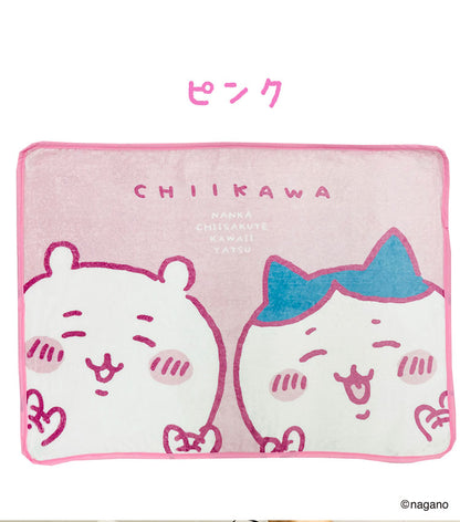 ちいかわ ひざ掛け ブランケット 70×100cm 郎 ちいかわ ハチワレ うさぎ ラーメン「郎」 毛布 ふわふわ フランネル 防寒 肌掛け ひざかけ かわいい 可愛い キャラクター