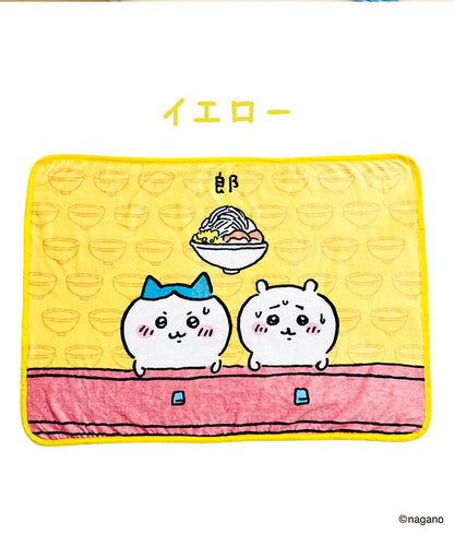 ちいかわ ひざ掛け ブランケット 70×100cm 郎 ちいかわ ハチワレ うさぎ ラーメン「郎」 毛布 ふわふわ フランネル 防寒 肌掛け ひざかけ かわいい 可愛い キャラクター