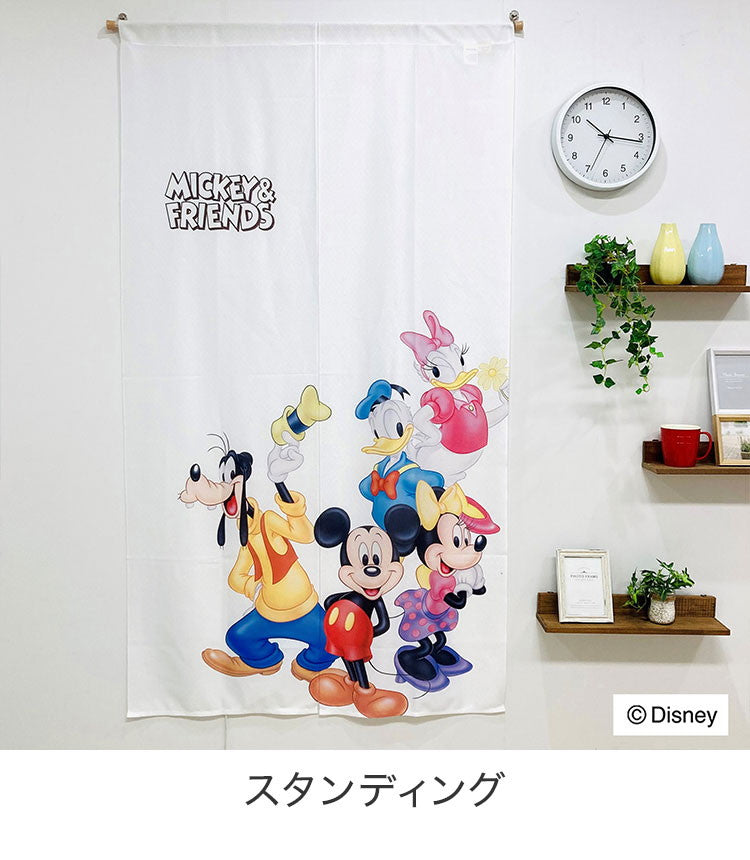ディズニー のれん レトロ ミッキー&フレンズ ブロック キャラクター