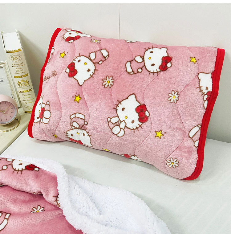 フランネル 枕パッド プー クロミ ハローキティ マイメロディ マイメロ キャラクター かわいい こども ジュニア 子ども キッズ プレゼント 贈り物 ギフト 男の子 女の子 クリスマス 誕生日(代引不可)