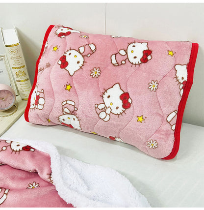 フランネル 枕パッド プー クロミ ハローキティ マイメロディ マイメロ キャラクター かわいい こども ジュニア 子ども キッズ プレゼント 贈り物 ギフト 男の子 女の子 クリスマス 誕生日(代引不可)