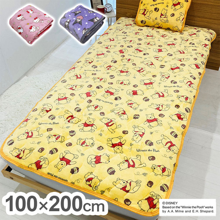 フランネル 敷パッド プー クロミ ハローキティ マイメロディ マイメロ キャラクター かわいい こども ジュニア 子ども キッズ プレゼント 贈り物 ギフト 男の子 女の子 クリスマス 誕生日(代引不可)