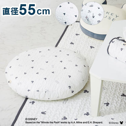 ディズニー ラウンドクッション 円形 55cm イブル 韓国インテリア ミッキーマウス プーさん 丸型 クッション 座布団 可愛い かわいい キャラクター Disney(代引不可)