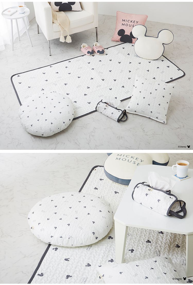 ディズニー ラウンドクッション 円形 55cm イブル 韓国インテリア ミッキーマウス プーさん 丸型 クッション 座布団 可愛い かわいい キャラクター Disney(代引不可)