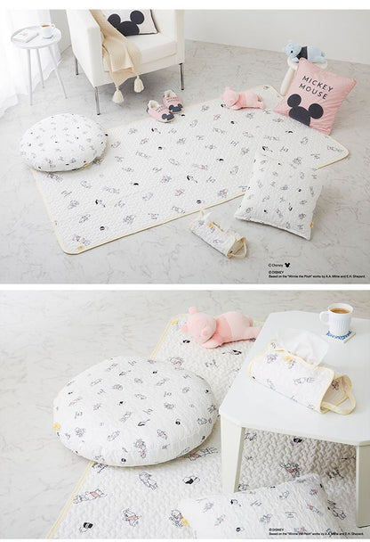 ディズニー ラウンドクッション 円形 55cm イブル 韓国インテリア ミッキーマウス プーさん 丸型 クッション 座布団 可愛い かわいい キャラクター Disney(代引不可)