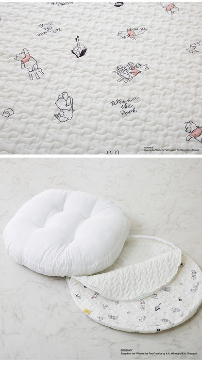 ディズニー ラウンドクッション 円形 55cm イブル 韓国インテリア ミッキーマウス プーさん 丸型 クッション 座布団 可愛い かわいい キャラクター Disney(代引不可)