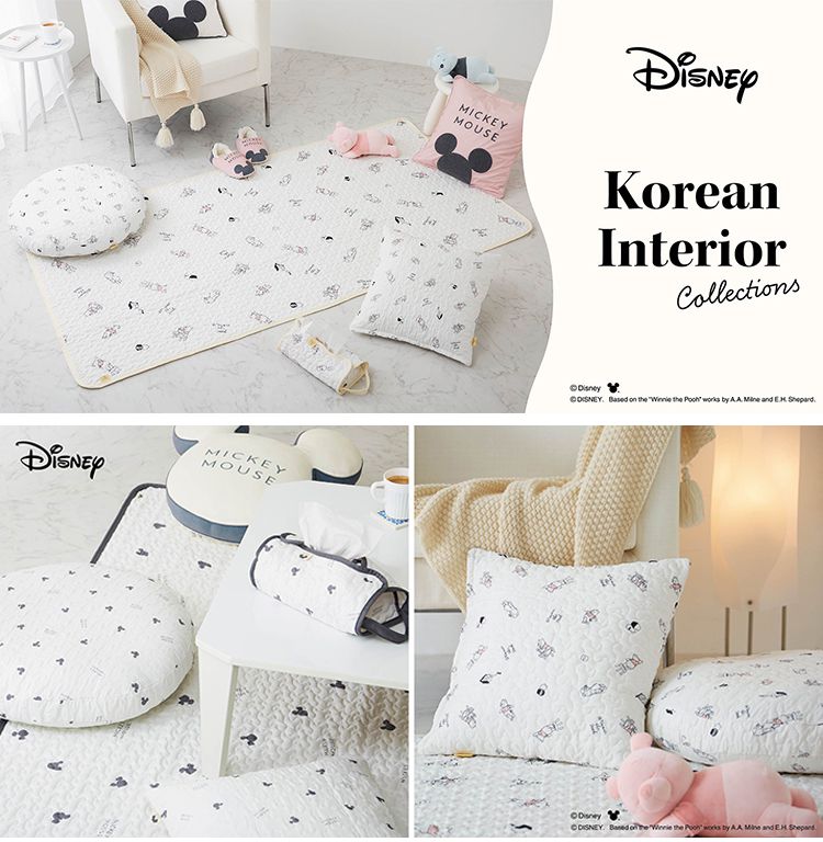 ディズニー アクセントラグ 100×195cm イブル 韓国インテリア ミッキーマウス プーさん ラグ マット カーペット 可愛い かわいい キャラクター Disney(代引不可)