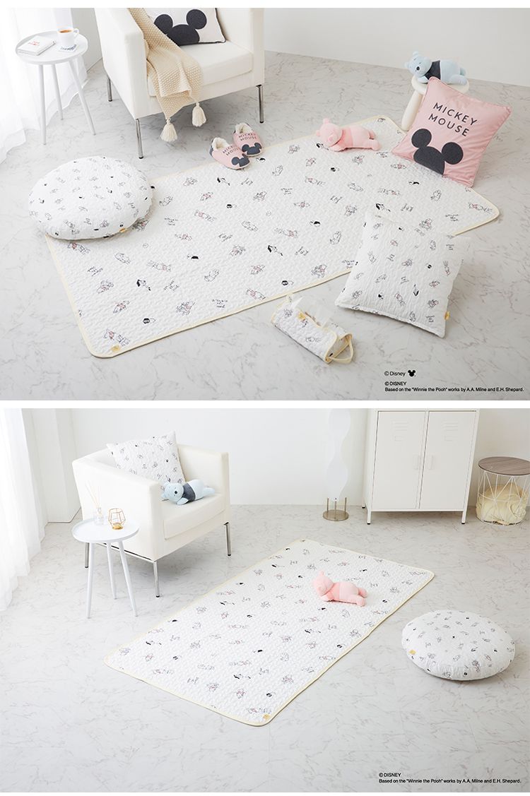 ディズニー アクセントラグ 100×195cm イブル 韓国インテリア ミッキーマウス プーさん ラグ マット カーペット 可愛い かわいい キャラクター Disney(代引不可)