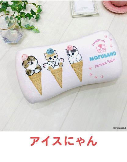 mofusand ミニリラックスピロー サメにゃん アイスにゃん はちにゃん 腰枕 背当てクッション 可愛い かわいい キャラクター もふさんど モフサンド(代引不可)