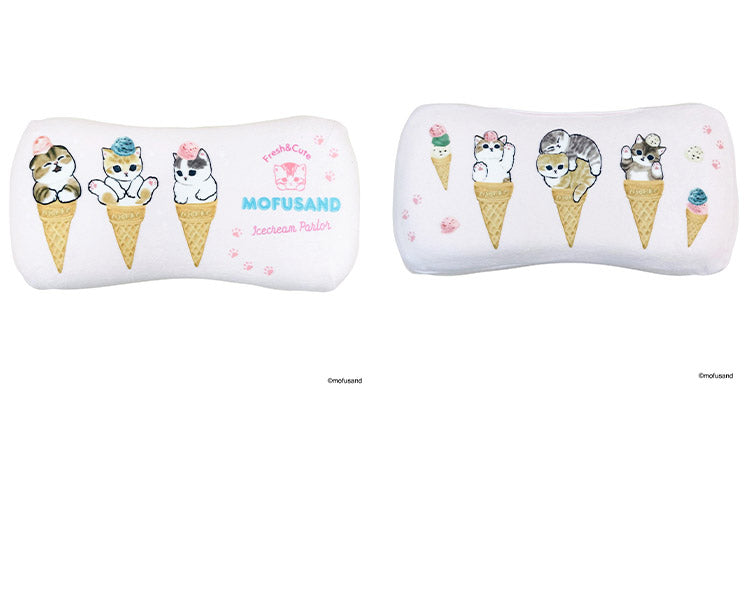 mofusand ミニリラックスピロー サメにゃん アイスにゃん はちにゃん 腰枕 背当てクッション 可愛い かわいい キャラクター もふさんど モフサンド(代引不可)