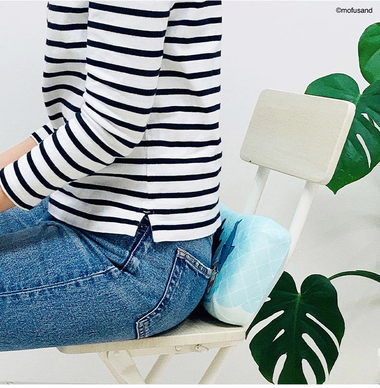 mofusand ミニリラックスピロー サメにゃん アイスにゃん はちにゃん 腰枕 背当てクッション 可愛い かわいい キャラクター もふさんど モフサンド(代引不可)