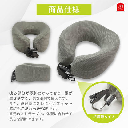 持ち運び楽々低反発ネックピロー モリシタ 折りたたみ 首枕 枕 低反発 肩こり 首こり ネック カラー 頸椎 車 在宅 首まくら 肩 首 頭痛 解消 サポーター 携帯(代引不可)