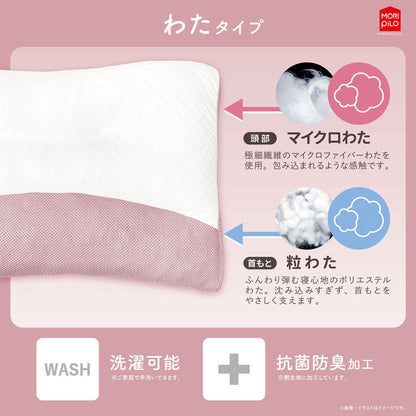 首を休めるまくら モリシタ わたタイプ 低反発タイプ そば殻タイプ 枕 35×55cm 選べる素材 高さ調節可 肩こり 首こり やわらかめ かため 低反発 そば枕 そば殻(代引不可)