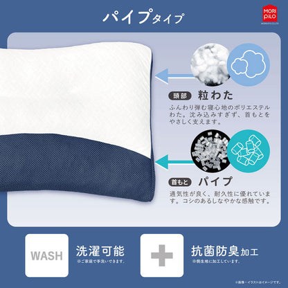 首を休めるまくら モリシタ わたタイプ 低反発タイプ そば殻タイプ 枕 35×55cm 選べる素材 高さ調節可 肩こり 首こり やわらかめ かため 低反発 そば枕 そば殻(代引不可)