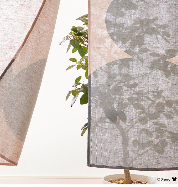 ディズニー のれん 幅85 丈150 ミッキーマウス くまのプーさん ベージュ ピンク 間仕切り カーテン のれん 可愛い かわいい Disney キャラクター(代引不可)