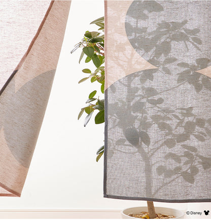 ディズニー のれん 幅85 丈150 ミッキーマウス くまのプーさん ベージュ ピンク 間仕切り カーテン のれん 可愛い かわいい Disney キャラクター(代引不可)