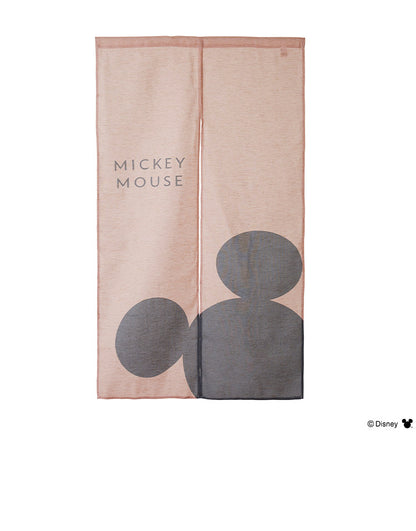 ディズニー のれん 幅85 丈150 ミッキーマウス くまのプーさん ベージュ ピンク 間仕切り カーテン のれん 可愛い かわいい Disney キャラクター(代引不可)