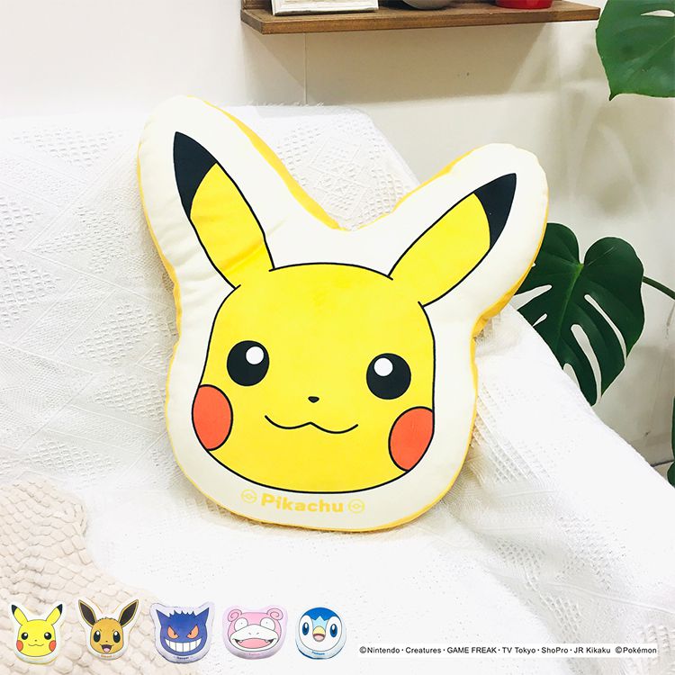 ポケットモンスター ダイカットクッション ピカチュウ イーブイ ゲンガー ヤドン ポッチャマ もちもちフェイスクッション ポケモン キャラクター 可愛い かわいい プレゼント(代引不可)