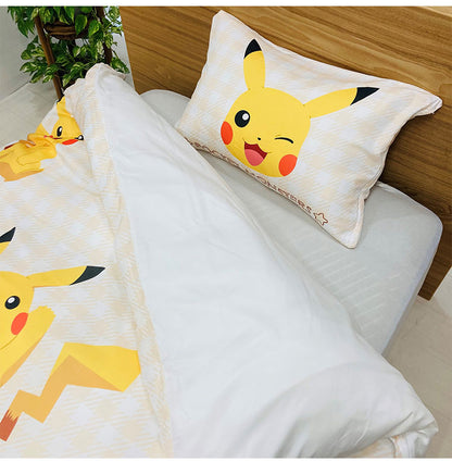掛布団&枕カバー2点セット SL ポケモン パルデア ピカチュウ カビゴン キャラクター かわいい こども ジュニア 子ども キッズ プレゼント 贈り物 ギフト 男の子 女の子 クリスマス 誕生日 幼稚園(代引不可)