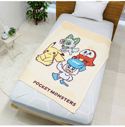 ハーフケット ポケモン パルデア ピカチュウ カビゴン キャラクター かわいい こども ジュニア 子ども キッズ プレゼント 贈り物 ギフト 男の子 女の子 クリスマス 誕生日 幼稚園 掛け布団 ふとん(代引不可)