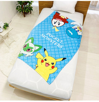 ハーフケット ポケモン パルデア ピカチュウ カビゴン キャラクター かわいい こども ジュニア 子ども キッズ プレゼント 贈り物 ギフト 男の子 女の子 クリスマス 誕生日 幼稚園 掛け布団 ふとん(代引不可)