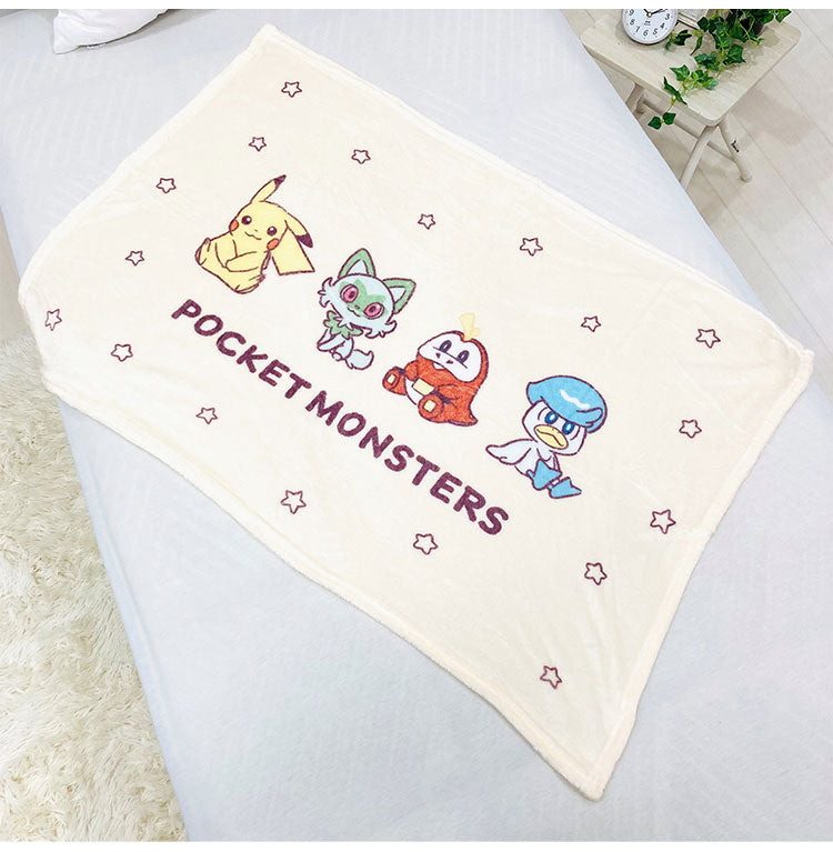 ひざ掛け ポケモン パルデア ピカチュウ カビゴン キャラクター かわいい こども ジュニア 子ども キッズ プレゼント 贈り物 ギフト 男の子 女の子 クリスマス 誕生日 幼稚園 掛け布団 ふとん(代引不可)