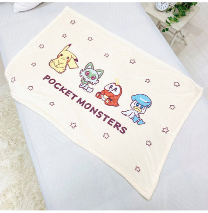 ひざ掛け ポケモン パルデア ピカチュウ カビゴン キャラクター かわいい こども ジュニア 子ども キッズ プレゼント 贈り物 ギフト 男の子 女の子 クリスマス 誕生日 幼稚園 掛け布団 ふとん(代引不可)