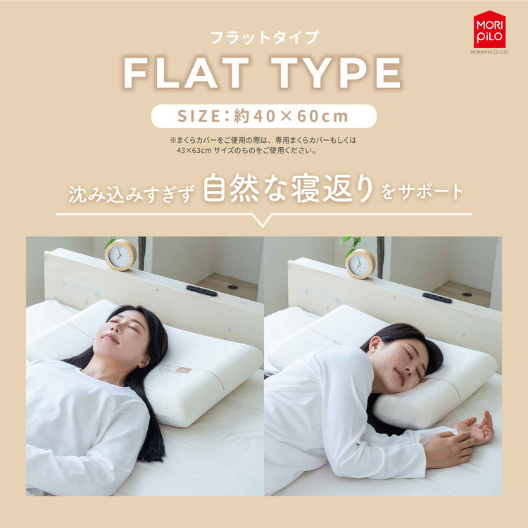 吸いつくもっちり生まくら モリシタ POUPON プポン 枕 波型 フラット やわらかめ 低反発 ウレタン 首 ピロー ふんわり もっちり 快眠 仰向け 横向き 枕難民(代引不可)