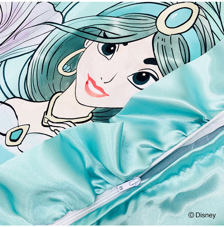 シルキータッチ枕カバー ディズニープリンセス ピローカバー フリル付き 肌触り 保湿 Disney アリエル ジャスミン ベル かわいい pillow cover 睡眠 安眠(代引不可)
