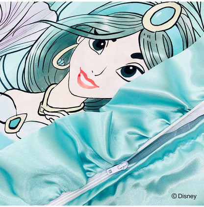 シルキータッチ枕カバー ディズニープリンセス ピローカバー フリル付き 肌触り 保湿 Disney アリエル ジャスミン ベル かわいい pillow cover 睡眠 安眠(代引不可)