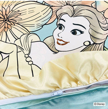 シルキータッチ枕カバー ディズニープリンセス ピローカバー フリル付き 肌触り 保湿 Disney アリエル ジャスミン ベル かわいい pillow cover 睡眠 安眠(代引不可)