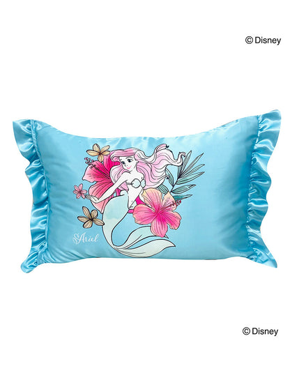 シルキータッチ枕カバー ディズニープリンセス ピローカバー フリル付き 肌触り 保湿 Disney アリエル ジャスミン ベル かわいい pillow cover 睡眠 安眠(代引不可)
