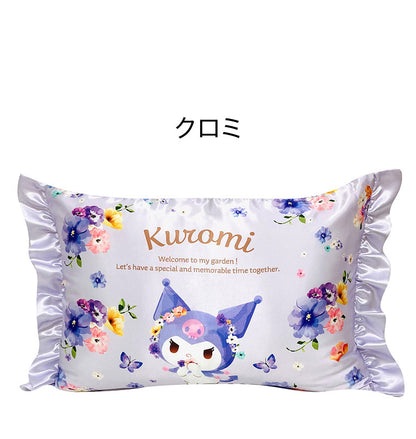 シルキータッチ枕カバー サンリオキャラクターズ ピローカバー フリル付き 肌触り 保湿 sanrio マイメロディ クロミ シナモンロール かわいい pillow cover 睡眠 安眠(代引不可)
