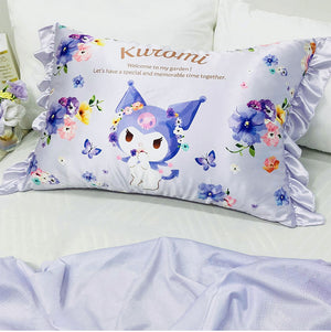 シルキータッチ枕カバー サンリオキャラクターズ ピローカバー フリル付き 肌触り 保湿 sanrio マイメロディ クロミ シナモンロール かわいい pillow cover 睡眠 安眠(代引不可)