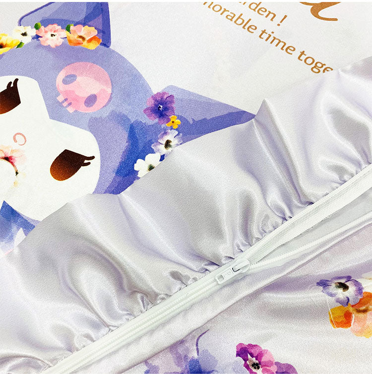 シルキータッチ枕カバー サンリオキャラクターズ ピローカバー フリル付き 肌触り 保湿 sanrio マイメロディ クロミ シナモンロール かわいい pillow cover 睡眠 安眠(代引不可)